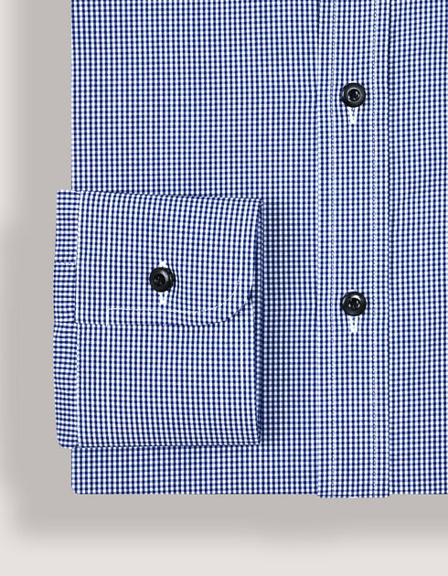Royal Blue Mini Check Shirt