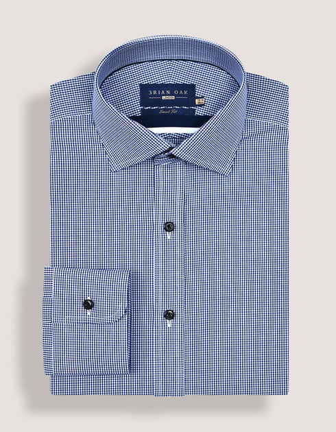Royal Blue Mini Check Shirt