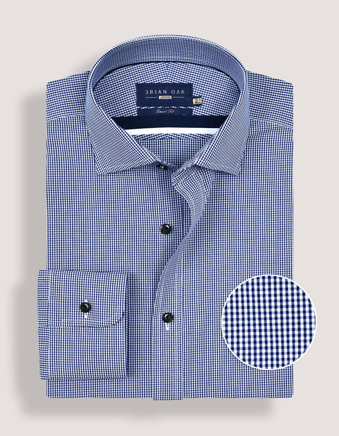 Royal Blue Mini Check Shirt