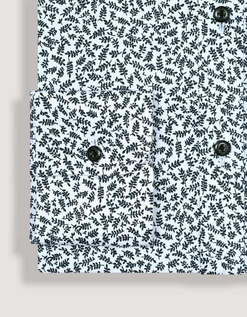 Easy Care Patterned Shirt - White
