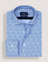 Blue Speckle Print Dress Shirt