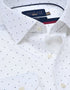 Navy Dotted White Dress Shirt