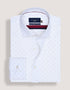 White and Maroon Fine Dot Print Shirt