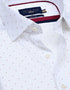 White and Maroon Fine Dot Print Shirt