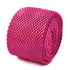 plain bright pink skinny knitted tie with pointed end