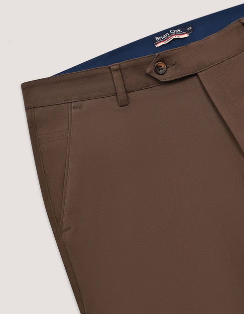 Chocolate Smart Fit Chino Trouser