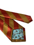 light chocolate brown and maroon red barber striped tie