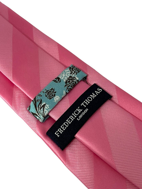 light rose pink and baby pale pastel pink striped tie