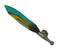turquoise feather lapel pin