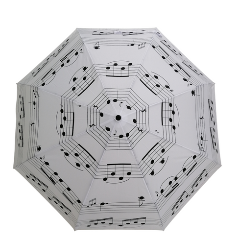 Music Notes Folding White with Black Notes