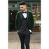 Men's Green Velvet Tux Blazer Satin Lapels Dinner Wedding Prom Black Tie