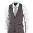 STZ17 - Men's Wool 3 Piece Check Suit Tweed Brown Blinders Gatsby 1920s