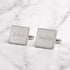 Personalised Silver Plated Square Cufflinks