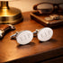 Personalised Silver Plated Oval Cufflinks
