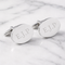 Personalised Silver Plated Oval Cufflinks