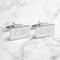 Personalised Silver Plated Rectangle Cufflinks