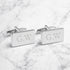 Personalised Silver Plated Rectangle Cufflinks