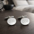 Personalised Silver Plated Round Cufflinks
