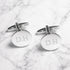 Personalised Silver Plated Round Cufflinks