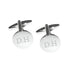 Personalised Silver Plated Round Cufflinks