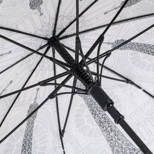 StormKing Classic City Collection Paris Black and White Umbrella by Soake