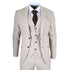 James - Men's 3 Piece Cream Tailored Fit Suit