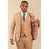 TP-23 - Men's Camel 3 Piece Linen Summer Wedding Suit