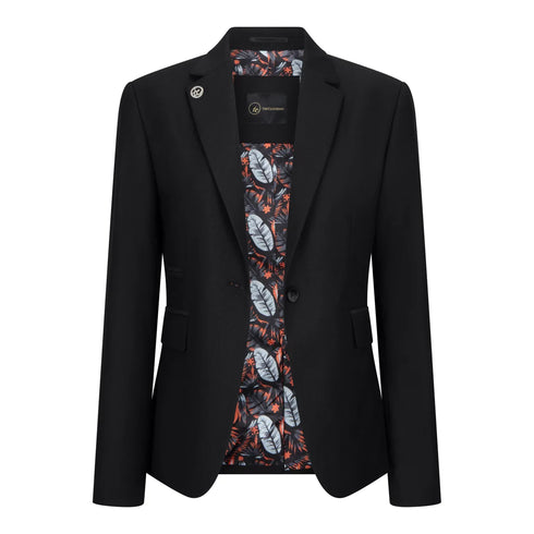 TPW-13 - Women's 3 Piece Plain Black Suit