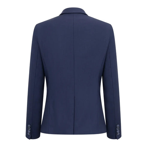TPW-14 - Women's 3 Piece Plain Navy Blue Suit