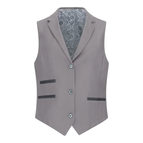 TPW-15 - Women's 3 Piece Plain Grey Suit