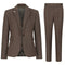 TPW-AK-06 - Women's Brown 3 Piece Herringbone Tweed Suit