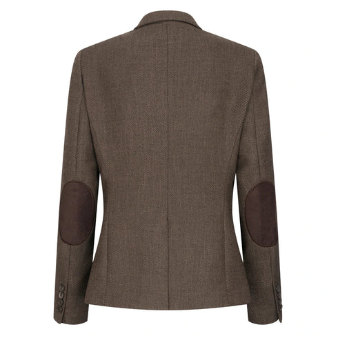 TPW-AK-06 - Women's Brown 3 Piece Herringbone Tweed Suit