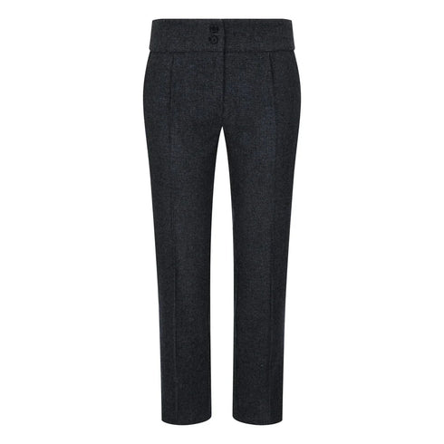 wsn01 - Women Grey Suit Blazer Waistcoat & Trousers in Tweed Herringbone