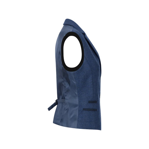 wsn02 - Women's Tweed Navy Blue Blazer Waistcoat & Trousers 1920s Suit