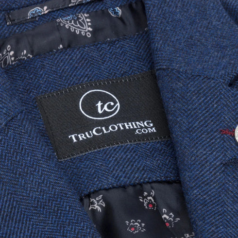 wsn02 - Women's Tweed Navy Blue Blazer Waistcoat & Trousers 1920s Suit