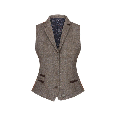 wsn06 - Women's 1920s Suit Tweed Blazer Waistcoat & Trousers