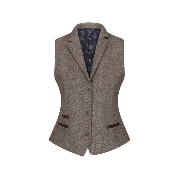 wsn06 - Women's 1920s Suit Tweed Blazer Waistcoat & Trousers