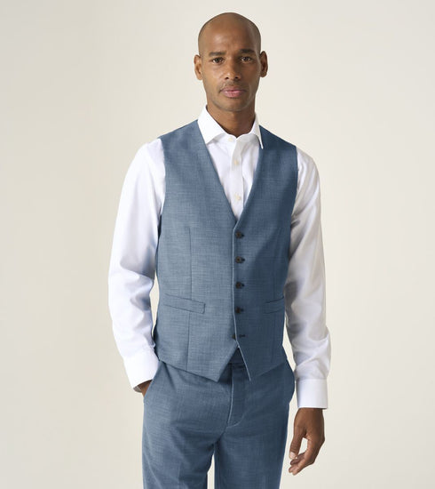 Skopes Lucien Suit Waistcoat For Men in Teal Blue, 34R-62R