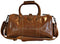 Tan brown leather weekend holdall overnight bag