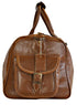 Tan brown leather weekend holdall overnight bag