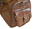 Tan brown leather weekend holdall overnight bag