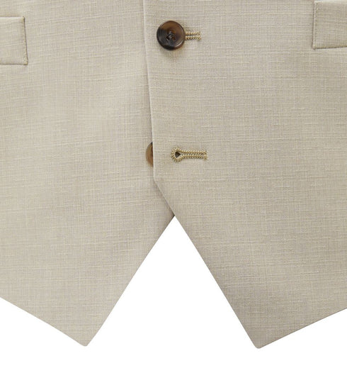 Skopes Caspian Suit Waistcoat For Men in Stone Beige, 34R-62R