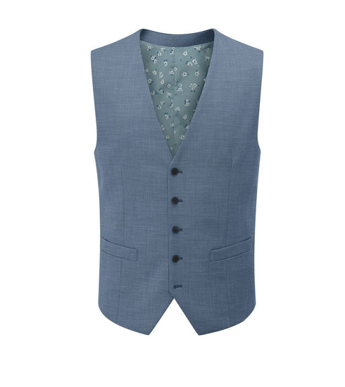 Skopes Lucien Suit Waistcoat For Men in Teal Blue, 34R-62R