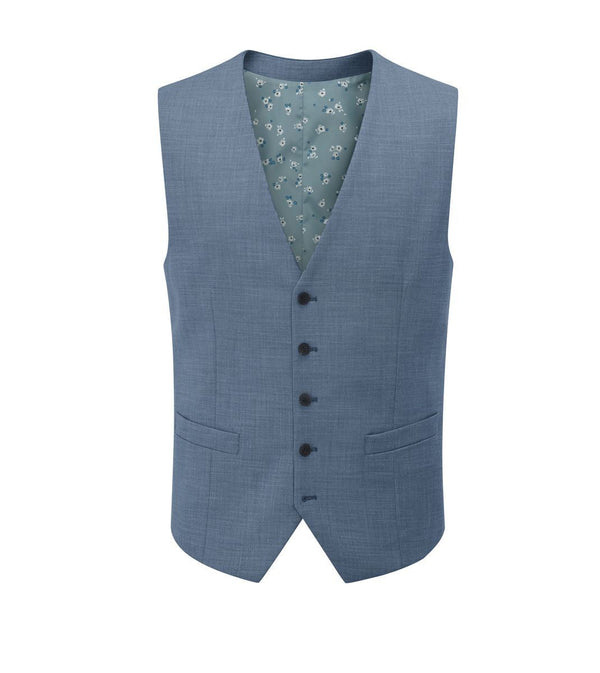 Skopes Lucien Suit Waistcoat For Men in Teal Blue, 34R-62R