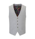 Skopes Jude Suit Waistcoat For Men's in Silver Herringbone, 34R to 58R