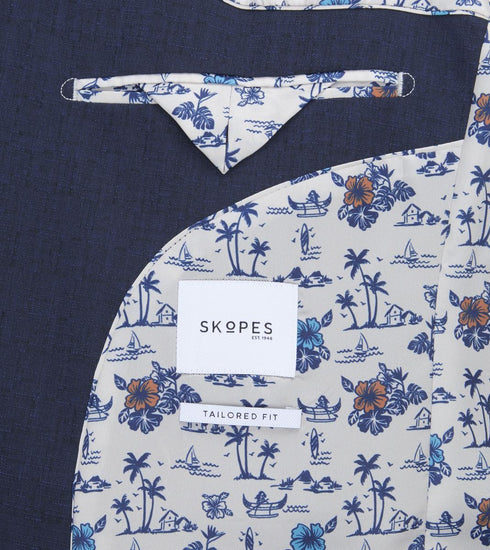 Skopes Caspian Suit Tailored Fit Jacket For Men in Navy Blue, 36S-64L