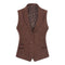 WS-12 - Women's Tweed Suit Blazer Trousers Waistcoat Herringbone Wool Rust Brown