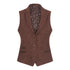WS-12 - Women's Tweed Suit Blazer Trousers Waistcoat Herringbone Wool Rust Brown