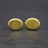 Personalised Men's Gold Oval Cufflinks