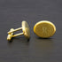 Personalised Men's Gold Oval Cufflinks